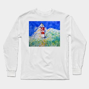 Lighthouse in the oncoming wave Long Sleeve T-Shirt